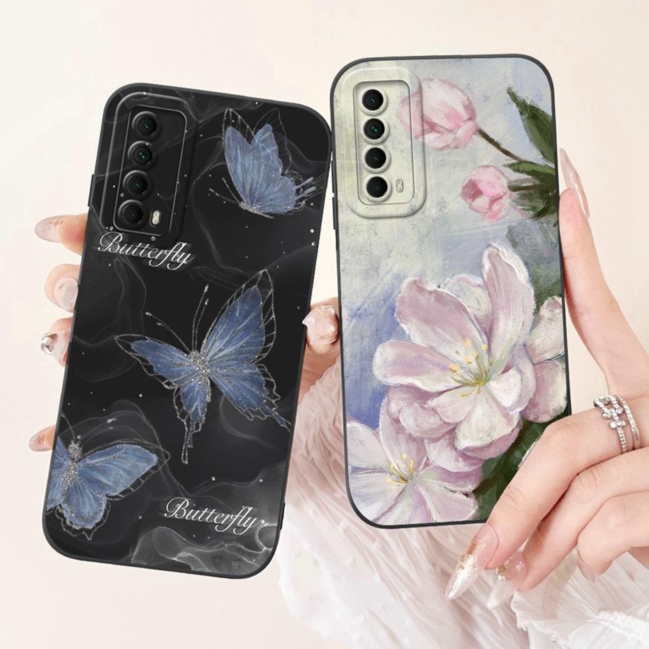 Защитный чехол для объектива для Huawei P Smart 2021 Y7A PPA-LX3 PPA-LX2 PPA-LX1 Модная мягкая силиконовая задняя крышка для Huawei Y7a