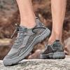 Новые мужские туфли Летние сетчатые туфли Мужские кожаные дышащие спортивные повседневные туфли Тонкие легкие туфли