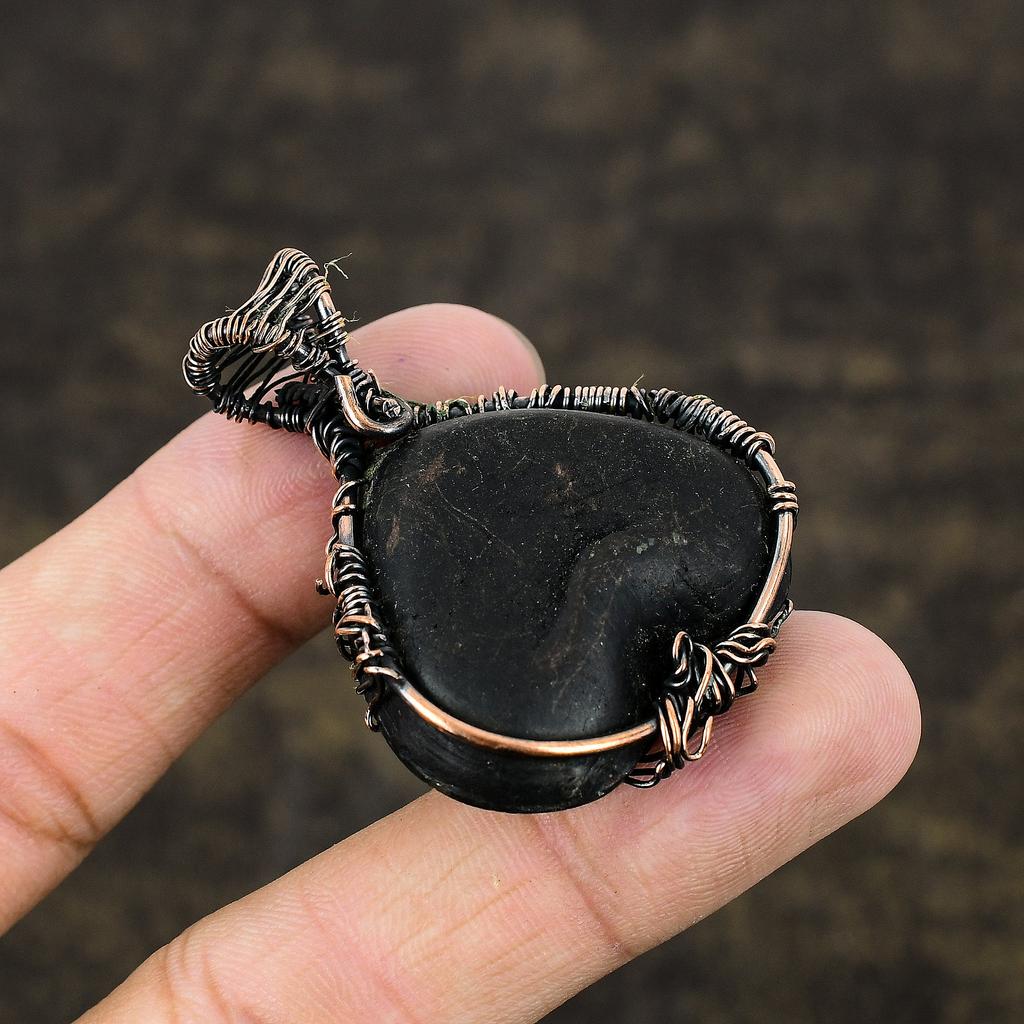 Подвеска из медной проволоки с натуральным австралийским тройным опалом, размер 2,05 дюйма, B1d48