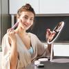 Светодиодное перезаряжаемое портативное зеркало для макияжа с 3 настройками цвета подсветки, 10-кратным магнитным увеличительным зеркалом, ультратонкое складное дорожное V