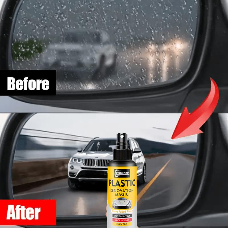 Car windshield waterproof spray, hydrophobic raindrop repellent coating set, anti-fog and mirror effect for windows and bathroom