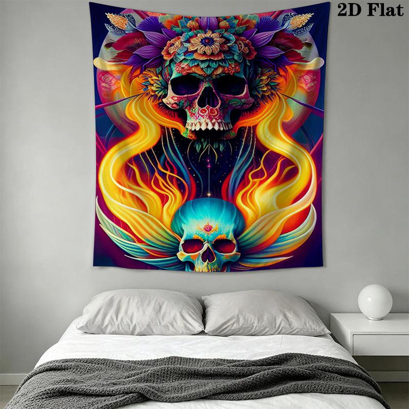 Artistic skull Pattern Home Decor Tapestry, Wall Hanging, Decorative RV Wall Cloth.MGT0918596