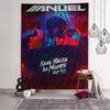 Хип-хоп рэпер Anuel AA Пляжное полотенце Цветные банные полотенца для девочки Микрофибра Быстросохнущее Индивидуальное Без песка Пляж Йога Спа Бассейн