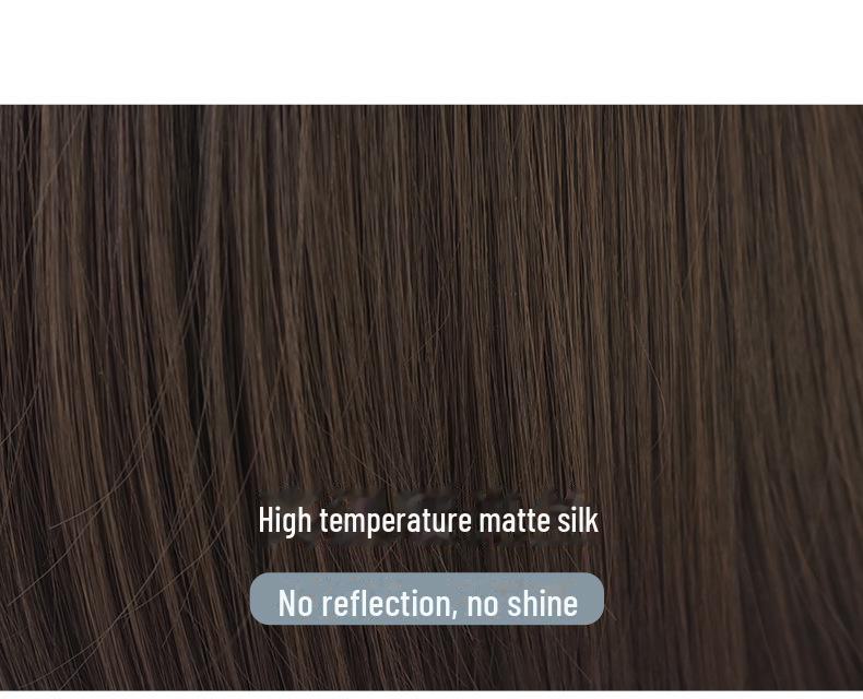 Черные прямые парики средней длины с воздушной челкой для женщин