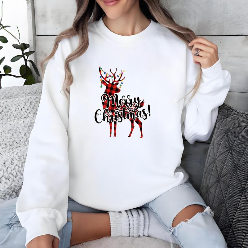 Рождественские олени термонаклейки, наклейки ручной работы, одежда, футболки, наклейки для одежды, толстовки с капюшоном, декоративные наклейки для термопереноса