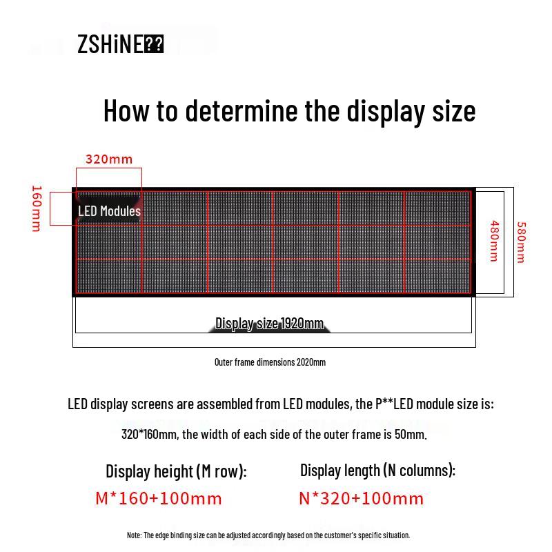 ZeXian P2.0mm Indoor Seamless LED Video Wall CN plug (adapter included)
