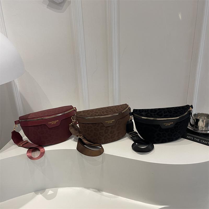 Высококачественная модная, повседневная, простая и нишевая нагрудная и поясная сумка с леопардовым принтом