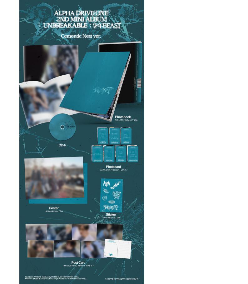 [PRE-ORDER] ALPHA DRIVE ONE 2nd Mini Album UNBREAKABLE : Boy BEAST [Cementic Nest Ver.]