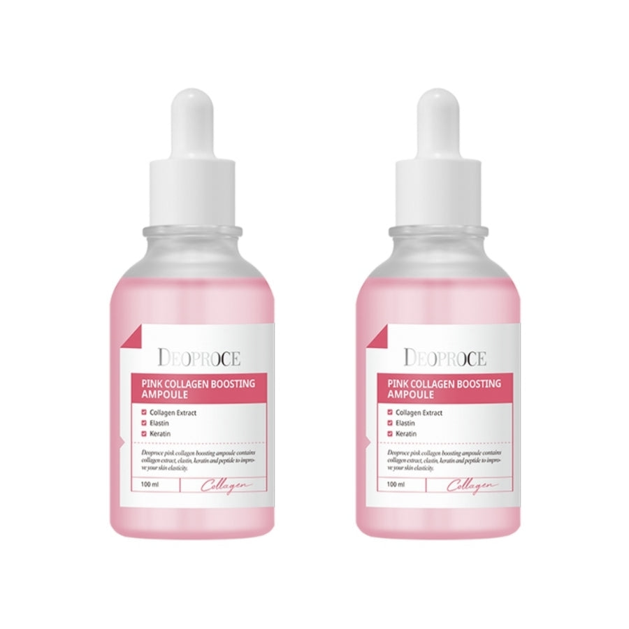 Deoproce Pink Collagen Boosting Ampoule 100ml*1Pc/2Pcs/3Pcs/4Pcs