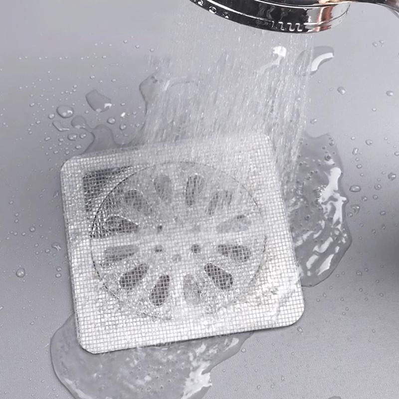 Одноразовый сетчатый фильтр для сбора волос, противоблокирующий фильтр, наклейка на слив в полу, крышка для душа, кухонная раковина, пробка для фильтра