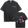Rapper The Weeknd Album Cover Washed Vintage Tshirt Men Women Hip Hop Rap Pop Music Short Sleeve T Shirts Harajuku Streetwear