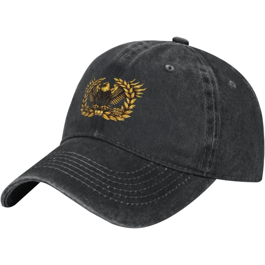 Rising Eagle Wreath Baseball Cap Distressed Denim Sun Hat Adjustable Low Profile for Unisex Women