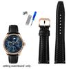 Высококачественный плетеный ремешок для часов из коровьей кожи для IWC IW344205 IW371614 IW500713 PORTUGIESER Portofino Синий мягкий кожаный ремешок для часов 22 мм