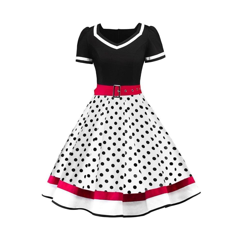 GMXIA Лето-весна Винтажный цветочный принт Короткий рукав О-образный вырез Средняя талия Платье Пышная юбка