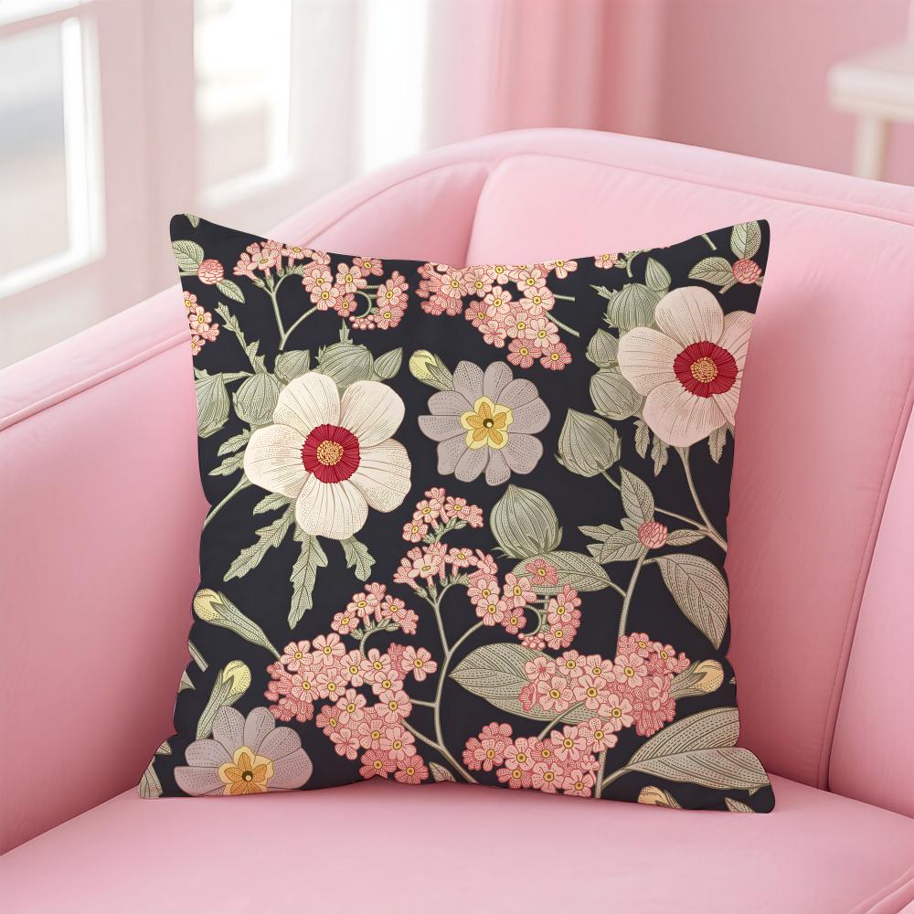 Art WWilliam Morris Cushion Cover Pillow Case Soft Skin Friendly Fabric Comfort Concealed Zipper