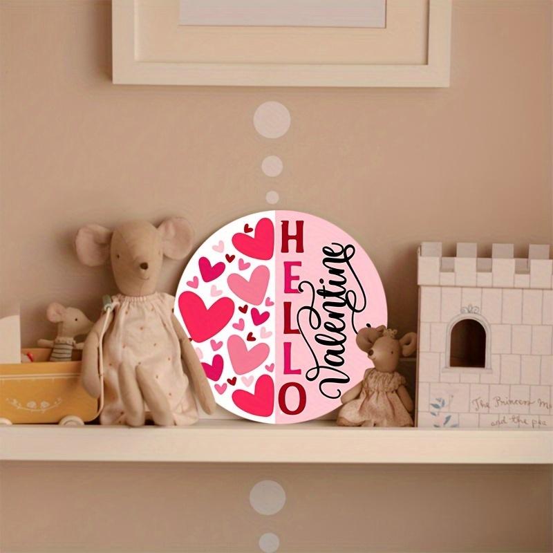 1 шт. Современная деревянная табличка на дверь с надписью «С Днем святого Валентина» — многофункциональный праздничный настенный декор с акцентами в виде сердца для использования дома и на улице