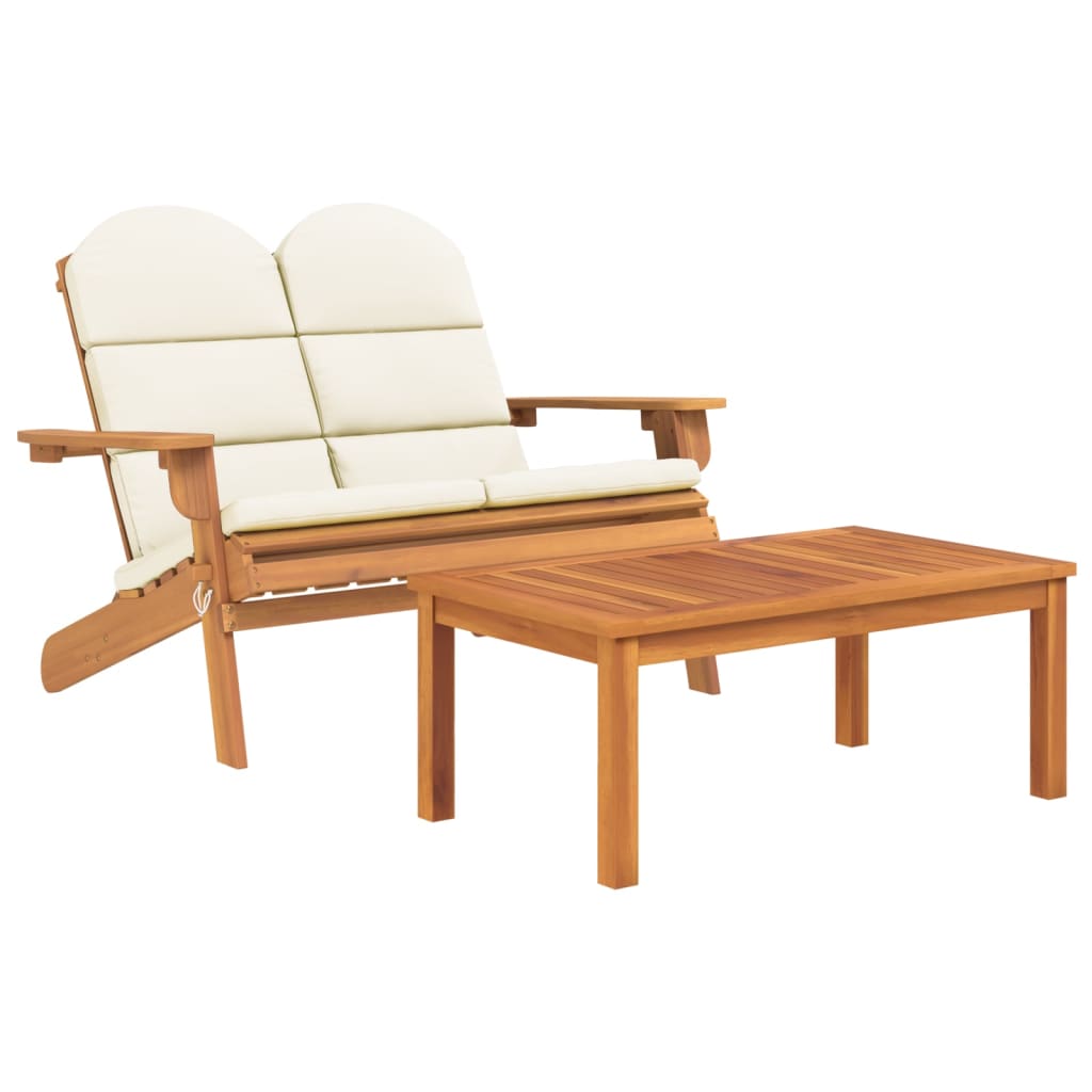 3 piece Garden Lounge Set Adirondack Solid Wood Acacia\