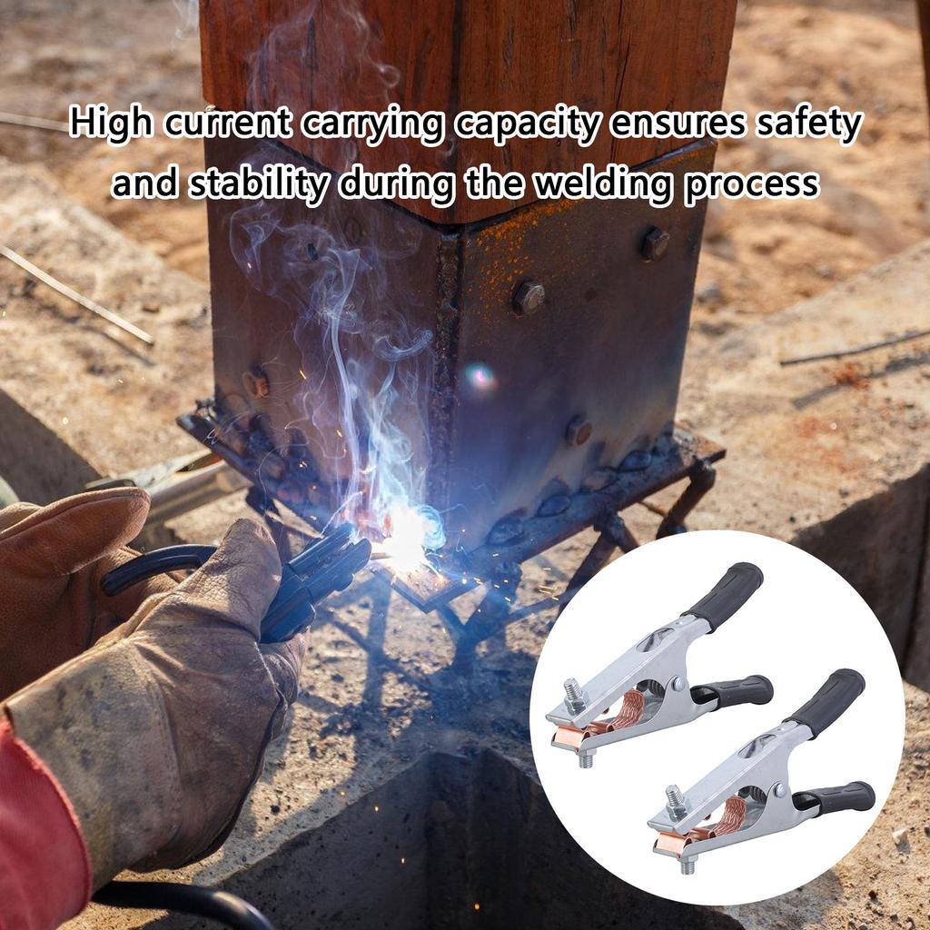 500A Welding Ground Clamp High Conductivity Ergonomic Welding Clamp Suitable for MIG MMA TIG ARC Plasma Cutting Machine