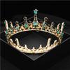 Барокко Винтаж Королевская Королева Король Круглая Хрустальная Свадебная Корона Свадебные Тиары и Короны Диадема Свадебные Украшения для Волос Аксессуары