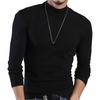 Spring Autumn Men Fitness Top Slim Fit Half-high Collar Stretchy Long Sleeves Solid Color Pullover Fitness Sport Top Winter Bottoming Clothes
