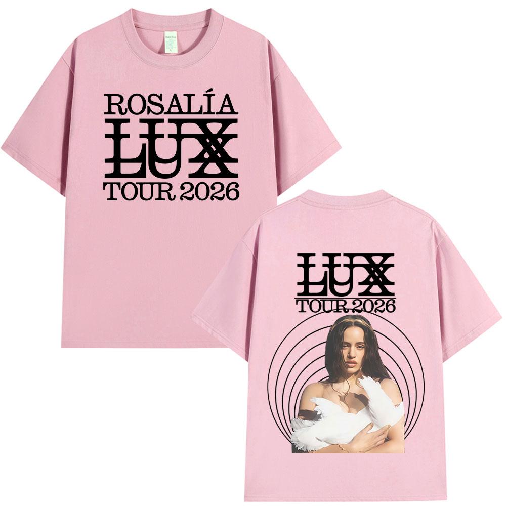 Rosalia LUX Tour 2026 T Shirts Unisex Women Clothing Casual Cotton Oversized T-shirt Fashion Harajuku Short Sleeve O-Neck T-shirts