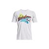Training Sports Leisure Big Logo Color Block Printed Short Sleeve T-Shirt Men Tops White 1370521-100