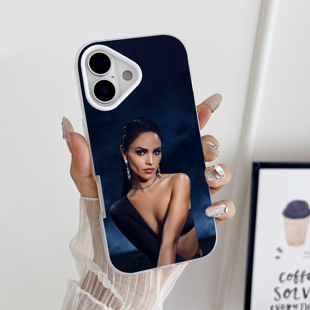 Модный силиконовый чехол Eiza Gonzalez с двойным слоем, белый, для мобильного телефона iPhone 17 16 15 14 13 12 11 Air Pro Max Plus, защитный