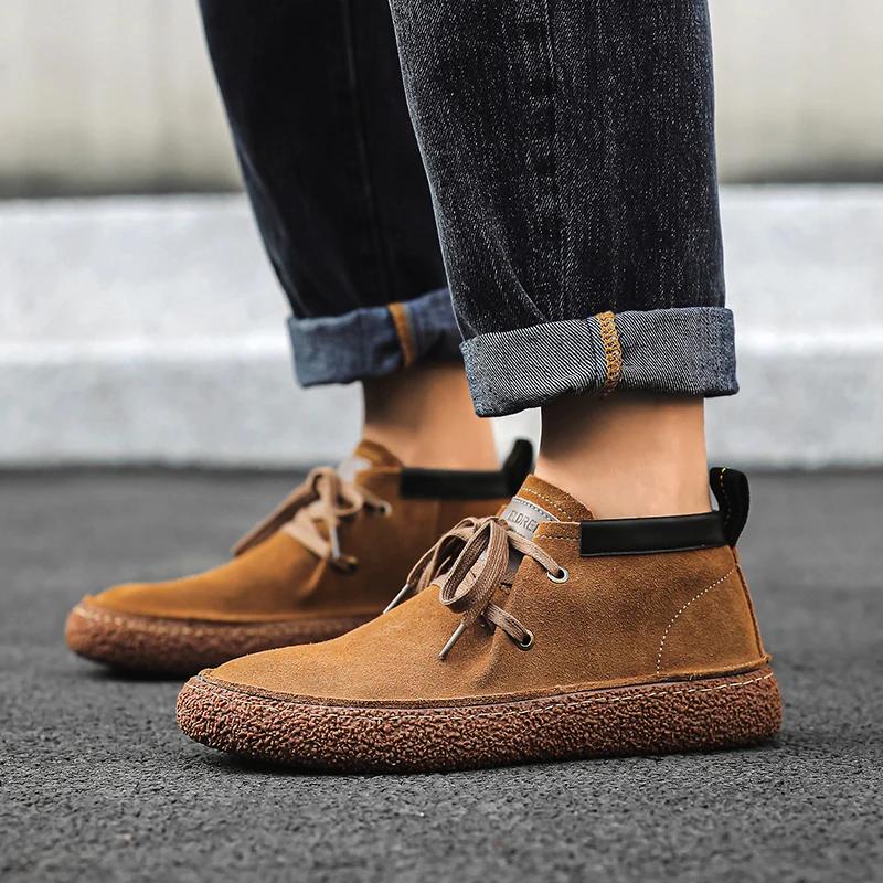2024 Новые мужские повседневные туфли из натуральной кожи итальянские мужские замшевые мокасины слипоны мужские туфли на плоской подошве дышащие мужские туфли для вождения
