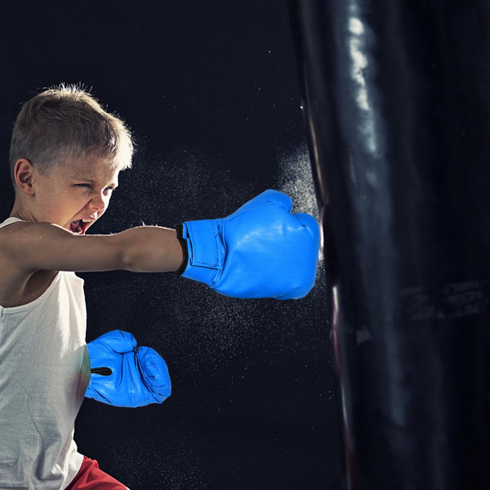 Детские боксерские перчатки, тренировочные перчатки для юниоров из искусственной кожи, спарринговые перчатки для боксерской груши, кикбоксинга
