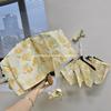 Flower Field Milk Foam Umbrella Women's Automatic Sunshine Rain Dual-purpose Vinyl Sunshade Three-fold Sunscreen Umbrella