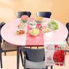 Pack of 10 Transparent Round Disposable Tablecloths - Thickened, Oilproof, Waterproof with Drawstring.