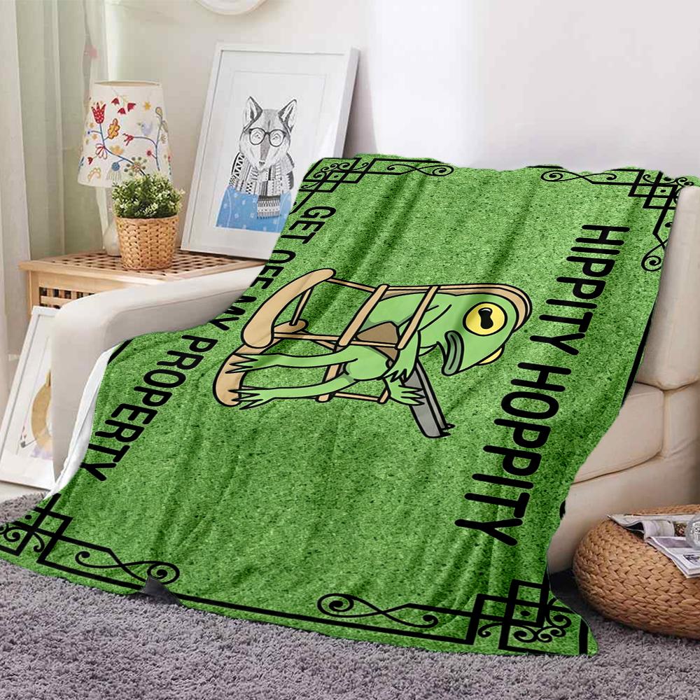1Pc Hippity Hoppity Property Blanket Soft And Comfortable Casual Warm Camping Travel Christmas Halloween Xmas Gift M92867