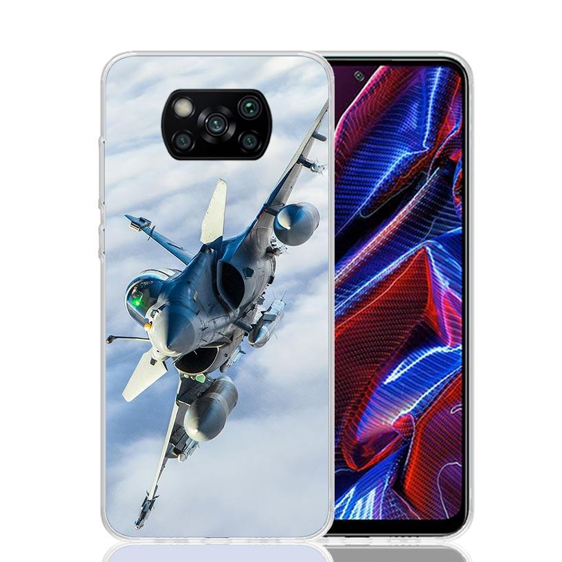 Крутой чехол для телефона с изображением самолета для Xiaomi Poco X7 X6 X5 Pro F7 Ultra Redmi 15C 15 13 13C 12 12C 10 10A 10C 9 9A 9C 9T Чехол P