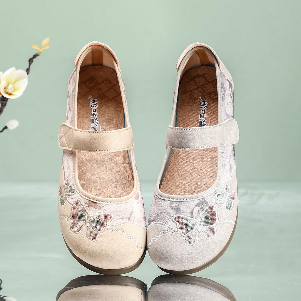 Taiheyuan Ancient Style Embroidery Chinese Style Comfortable Soft Sole Flat Shoes