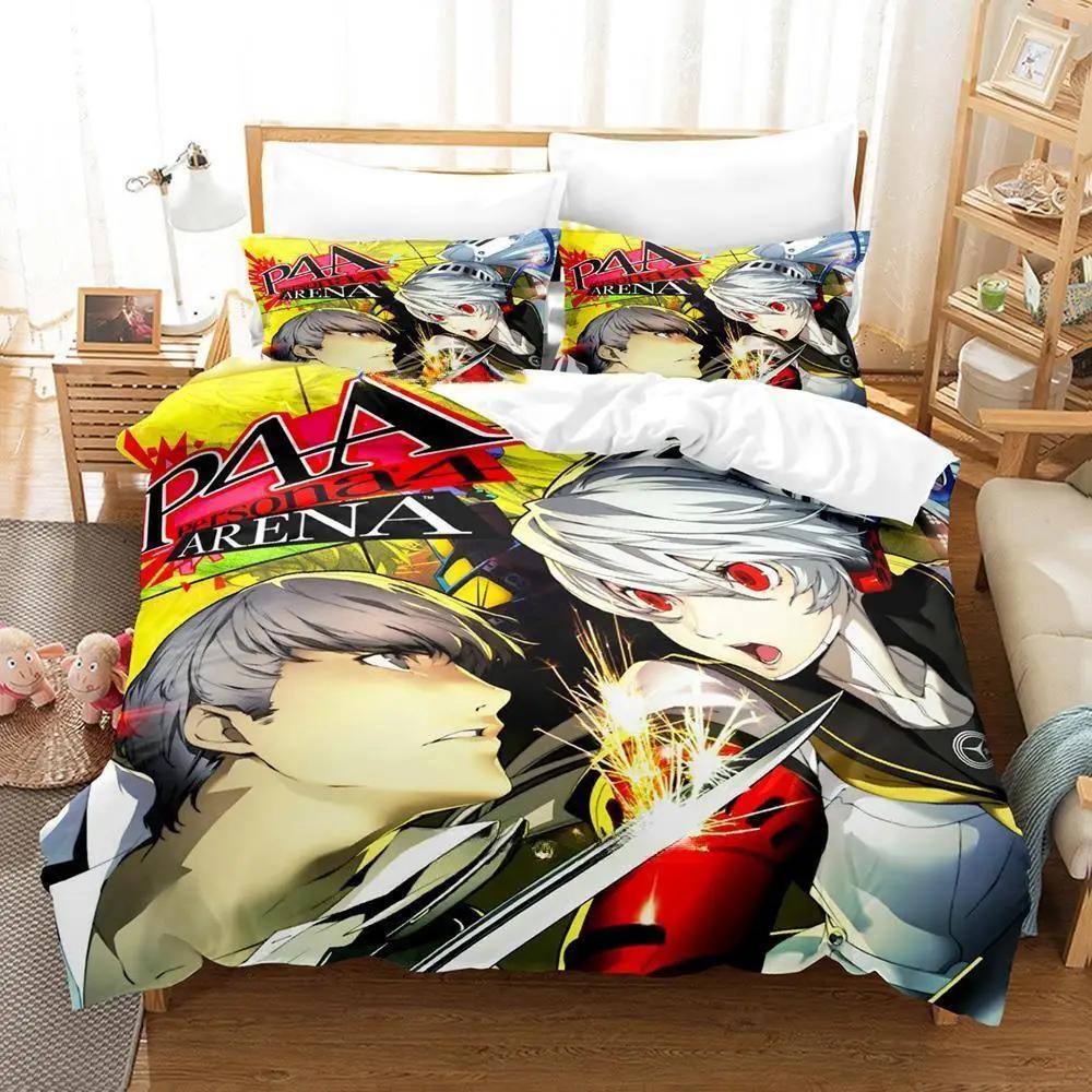 Новый набор постельного белья Persona 4 Односпальный Полуторный Двуспальный Queen King Размерный Набор Постельного Белья Для Взрослых Детей Спальни Комплекты с Пододеяльником Комплекты Постельного Белья Аниме