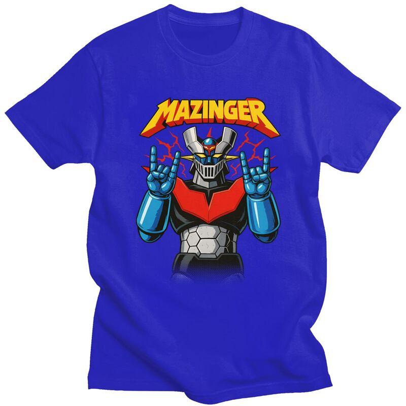 Custom Mazinger Metal T Shirts Unisex Pure Cotton Tee Tops Ufo Robot Grendizer Goldorak Tshirts Tshirt