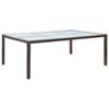 VidaXL Outdoor Dining Table Brown 200x150x74 Cm Woven Resin
