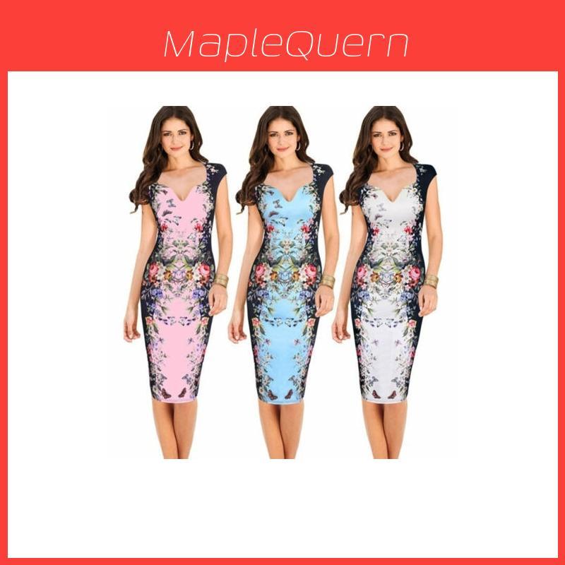 Женское Элегантное Bodycon Платье для Карьеры, Вечерней Вечеринки, Делового Офиса, Для Всех Случаев