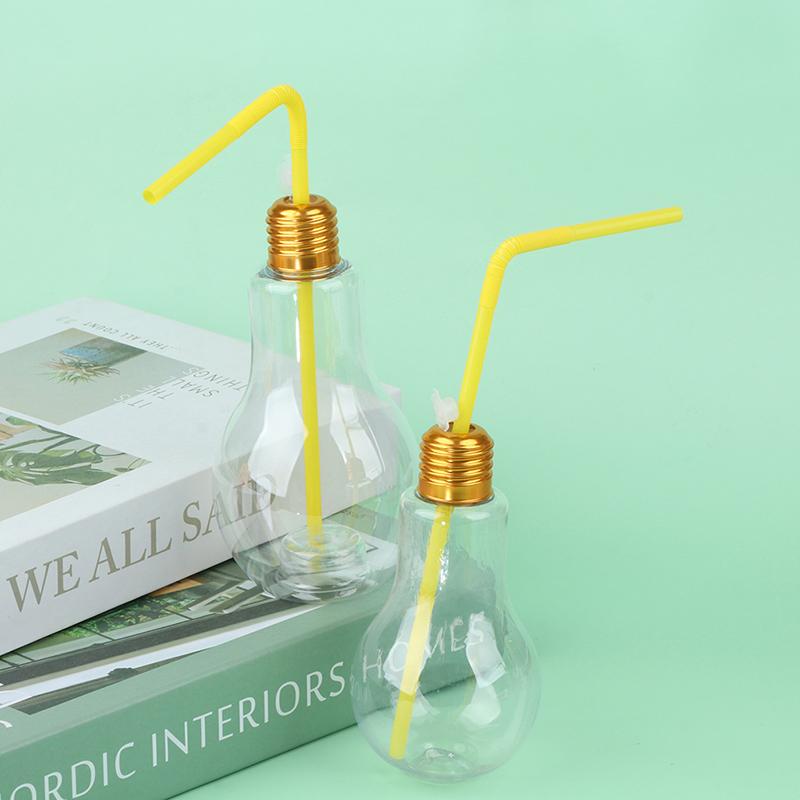 200To500Ml Clear Artificial Light Bulb Shaped Bottle Can Emit Light Drink Cup