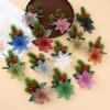 Christmas Flowers, Christmas Celebration Decorations, Scallion Powder with Hollow Flowers, Christmas Tree Decorations, Pendants, Ornaments, Handicraft