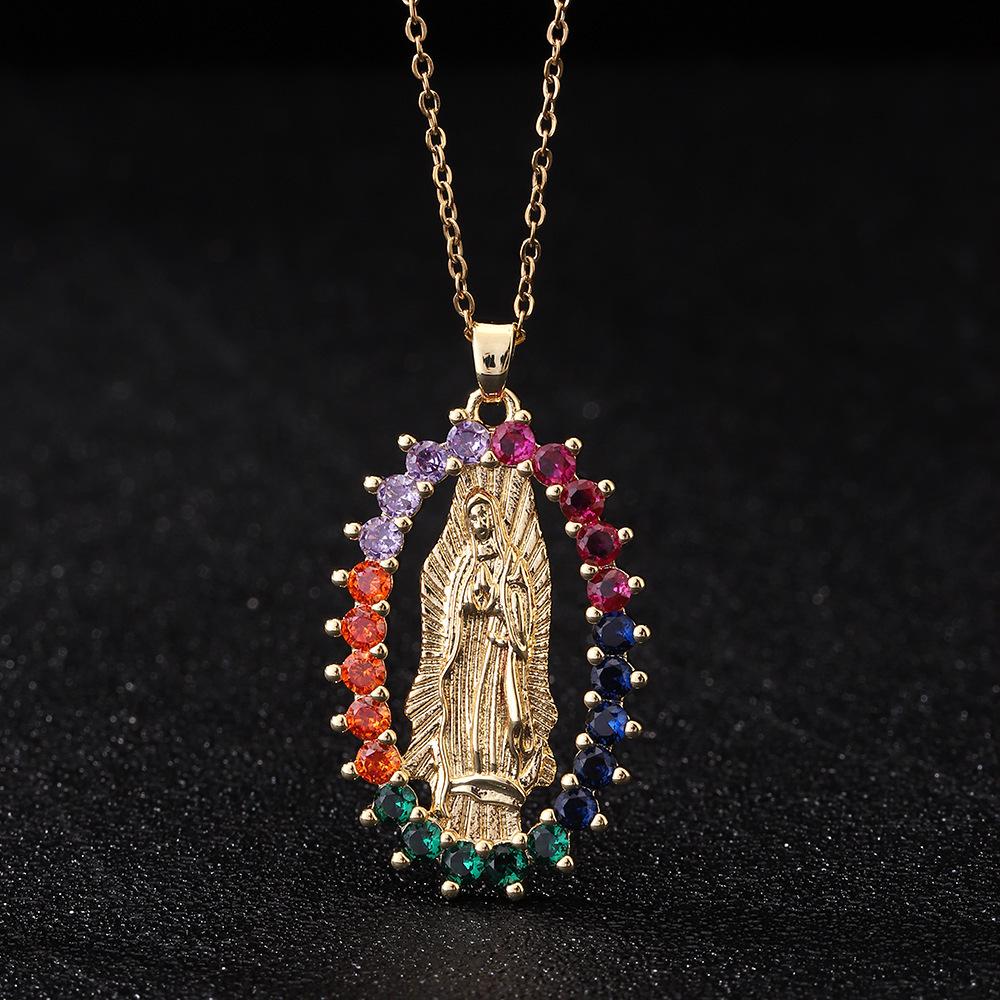 Fashion Micro-Set Multi- Zircon Necklace Pendant Jewelry For Women