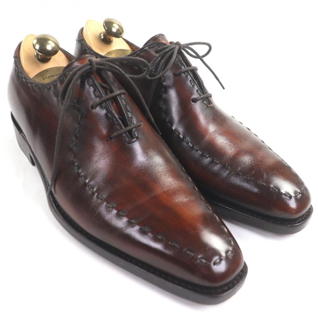 Great NAPOLITANO RACHELE Leather shoes Lace up Dark brown leather mens 5.5 Used