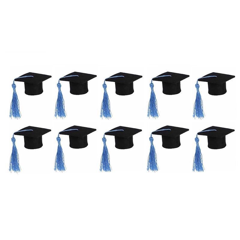 10 шт. шляпа бакалавра докторская кепка костюм цилиндр мини-выпускная шляпа мини-докторская шляпа с кисточками
