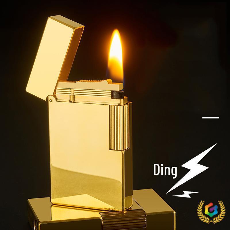 **New Good Luck Retro Flint Lighter**: Creative Side-Slip Ignition with Old-Fashioned Charm