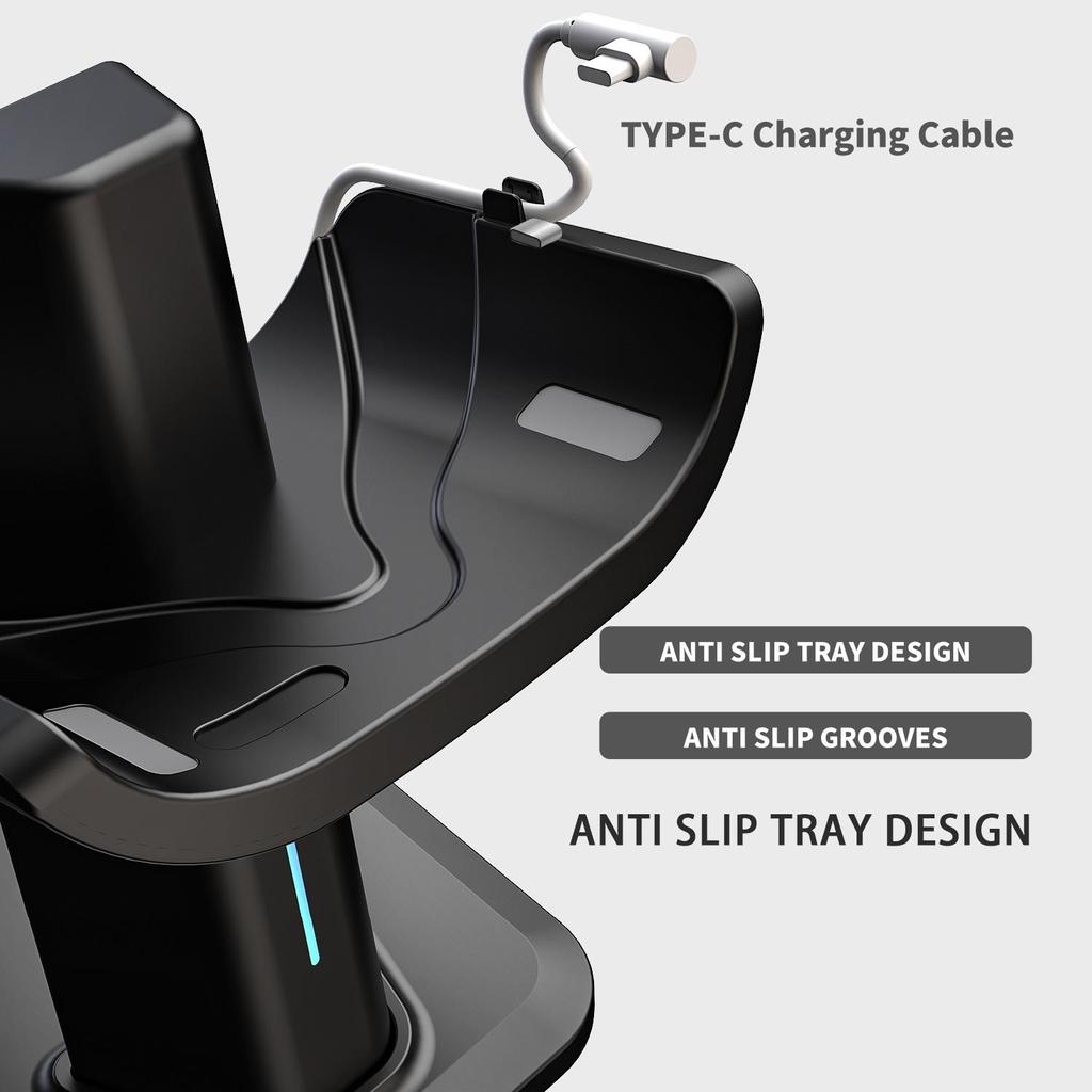 Для Meta Quest 3S/3/2 Подставка для зарядки Vision Pro Подставка для хранения RGB Контроллер подсветки Аксессуары VR