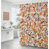 Decorative Peach Shower Curtain Waterproof Polyester Fabric, Home Bathroom Decor Hanging Curtain with Hooks 72 by 72 Inch, Hotel Quality, Machine