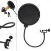 Large Double-Layer Pop Filter Windscreen for Broadcaster Condenser Microphones