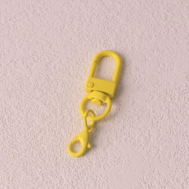 Вращающийся брелок для ключей с краской своими руками, U-образной пряжкой и карабином - красочная подвеска в виде куклы