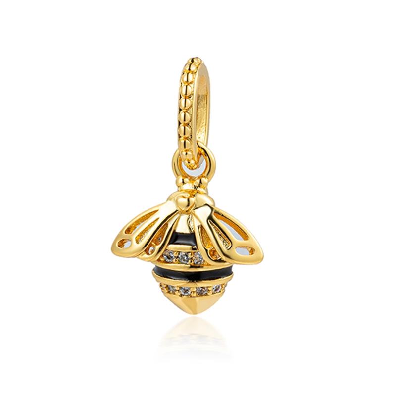Sparking Gold Heart Clip Family Tree Dangle Charm Beads Fit Snake Silver Bracelet Necklace Beads For Diy Jewelry Women Gift