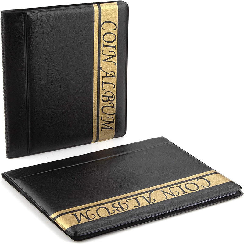 Альбом для коллекции монет на 120 карманов для хранения юбилейных пенни, органайзер с прозрачными страницами, идеально подходит для коллекционеров монет и нумизматических подарков